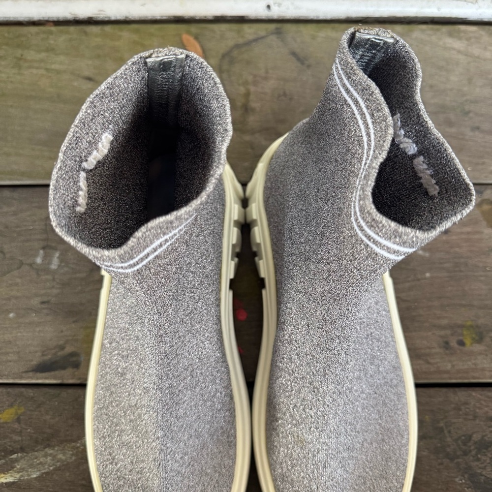 Miu Miu Textured Gray Boots - Picture 3 of 12